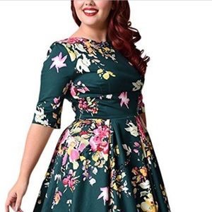 Women’s Vintage Style 3/4 Sleeve Cocktail Dress